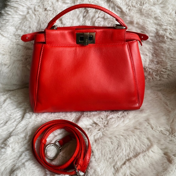 SOLD Fendi mini peekaboo iconic nappa leather